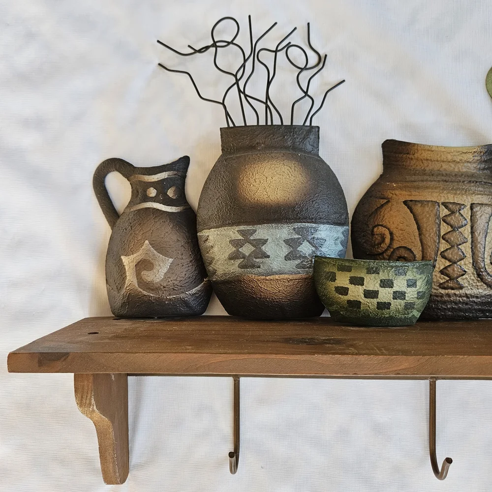 Southwestern Aztec Wooden Shelf 23.5